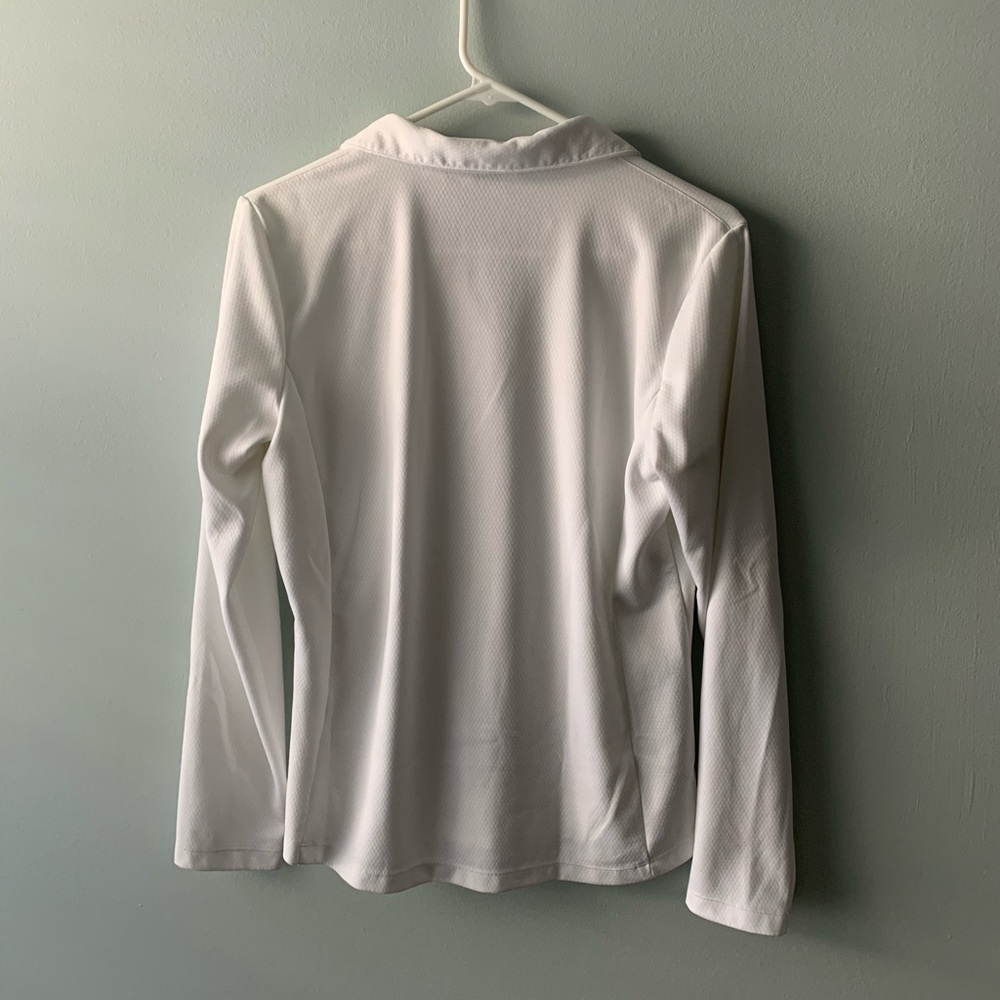Women’s White Long Sleeve Golf Shirt